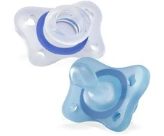 "Chicco PhysioForma Mini Soft Mėlyna" minkštas mėlynas silikoninis čiulptukas 2-6 mėn. 2 vnt