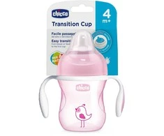 "Chicco" puodelis rožinės spalvos, 4m+