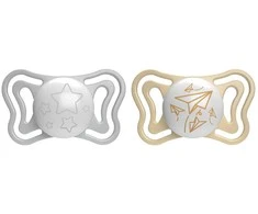 Chicco Raminantis čiulptukas lengvas silikoninis lumi 2vnt 6-16m