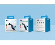 Automobilinis universalus telefono laikiklis NCC (CH20) tvirtinamas ant prietaisų skydelio juodas