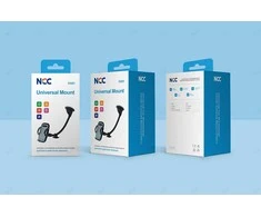 Automobilinis universalus telefono laikiklis NCC (CH21) tvirtinamas ant stiklo juodas