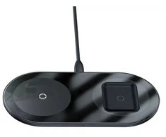 Belaidis įkroviklis Baseus 2in1 (WXJK-01) Phones+Pods (USB-C 18w) juodas