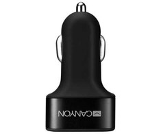 Įkroviklis automobilinis Canyon CNE-CCA06B (3xUSB 3.1A 5V) juodas