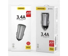 Įkroviklis automobilinis Dudao (2xUSB; 3.4A) sidabrinis