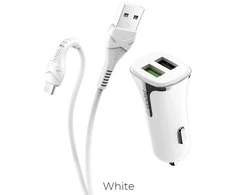 Įkroviklis automobilinis Hoco Z31 USB + "lightning" QuickCharge (3.0A) juodas