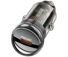 Įkroviklis automobilinis Hoco Z53 30W (USB-C) juodas