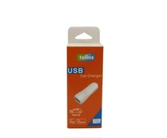 Įkroviklis automobilinis Tellos C102 su USB jungtimi 1A juodas