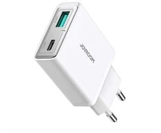 Įkroviklis Joyroom Super Slim (TCF14) (1xUSB-C;1xUSB 3A 20W) baltas