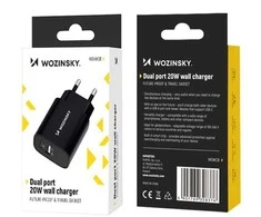 Įkroviklis Wozinsky (WGWCB) (1xUSB-C;1xUSB 3A 20W) juodas