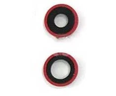 iPhone 11 kameros stikliukas su rėmeliu Raudona (2pcs) ORG