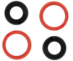 iPhone 13 mini kameros stikliukas su rėmeliu Raudona (2pcs) ORG
