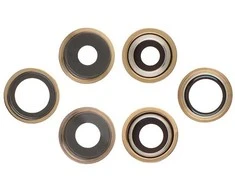 iPhone 13 Pro Max kameros stikliukas su rėmeliu Gold (3pcs) ORG