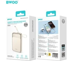 Wekome Išorinė baterija POWER BANK Bwoo (BO-P80) 10000mAh (1xUSB-C; 22.5W) su USB-C laidu auksinis