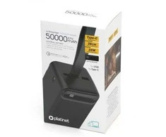 Išorinė baterija POWER BANK Platinet 50000mAh (1xUSB; 1xType-C; QC3.0 20W) juoda