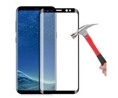 LCD apsauginis stikliukas "5D Full Glue" Samsung S8 G950 lenktas juodas 0.18mm be įpakavimo
