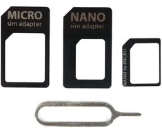 NanoSIM ir MicroSIM kortelių adapterių komplektas