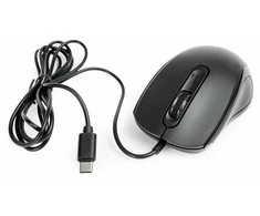Pelė Omega OM441BC su laidu USB-C, juodos spalvos