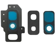 Samsung G965 S9 Plus kameros stikliukas su rėmeliu Midnight Juodas HQ