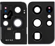 Samsung G998 S21 Ultra 5G kameros stikliukas su rėmeliu Phantom Juodas ORG