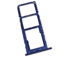 SIM kortelės laikiklis Samsung A037 A03s 2021 Mėlyna originalus (service pack)