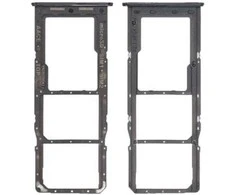 SIM kortelės laikiklis Samsung A13 A135/A137 Juodas originalus (service pack)