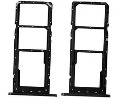 SIM kortelės laikiklis Samsung A14 4G A145 Juodas originalus (service pack)