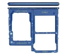 SIM kortelės laikiklis Samsung A315 A31 2020 Prism Crush Mėlyna originalus (service pack)