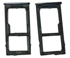 SIM kortelės laikiklis Samsung A426 A42 5G Juodas originalus (service pack)