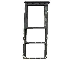 SIM kortelės laikiklis Samsung A505 A50 2019 Prism Crush Juodas originalus (service pack)