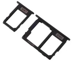 SIM kortelės laikiklis Samsung A605 A6+ 2018 (2 vnt) juodas ORG