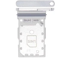 SIM kortelės laikiklis Samsung S908 S22 Ultra Dual Phantom Baltas originalus (service pack)