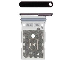 SIM kortelės laikiklis Samsung S908 S22 Ultra Dual Phantom Juodas originalus (service pack)