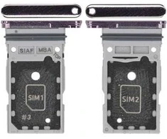 SIM kortelės laikiklis Samsung S911/S916 S23/S23 Plus Dual Lavender originalus (service pack)