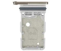 SIM kortelės laikiklis Samsung S918 S23 Ultra Dual Kreminis rusvai gelsvas originalus (service pack)