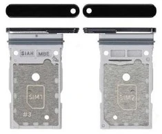 SIM kortelės laikiklis Samsung S918 S23 Ultra Dual Phantom Juodas originalus (service pack)