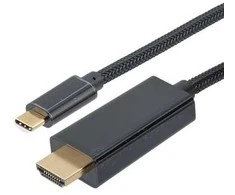 USB-C HDMI kabelis 1M juodos spalvos