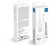 BlueStar USB A tipo laidas su „Lightning“ jungtimi, mėlynas, žvaigždės formos, 2A, 12W, 1 m, PJ-DG5-A, baltas