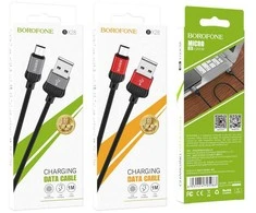 USB kabelis BOROFONE BX28 Dignity microUSB pilkas 1m