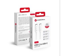 USB kabelis Forcell (C339) "USB-C (Type-C) to USB-C (Type-C)" (100W 5A) baltas 2M