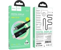 USB kabelis Hoco U127 "lightning" (27W) 1,2m juodas