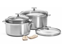 WMF 3 puodų su dangčiais ir rankena rinkinys, Alchimy Loqy