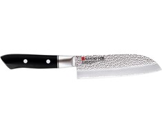 KASUMI Japoniškas Santoku peilis, mažas kaltas, ilgis 13 cm, kalamas plienas VG-10 HM