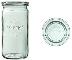 Weck Cylinder jar, 340 ml, with lid, Zylinder, 6 pcs