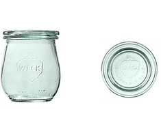Jar, 220 ml, with lid, Tulip, 12 pcs