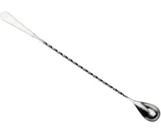 BAR PROFESSIONAL Plieninis barmeno šaukštas su maišytuvu, 30.5 cm ilgio
