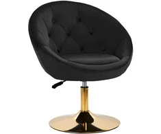 Activeshop Pasukamas fotelis 4Rico QS-BL12G Velvet Juodas