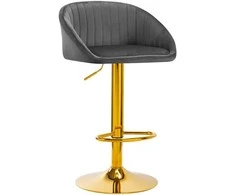Activeshop Baro kėdė STILISIMUS VELVET Pilkas GOLD