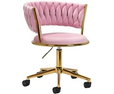 Activeshop Biuro kėdė su ratukais 4Rico QS-GW01G Velvet Rožinė