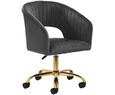 Fotelis Activeshop Biuro kėdė su ratukais 4Rico QS-OF212G Velvet Pilkas