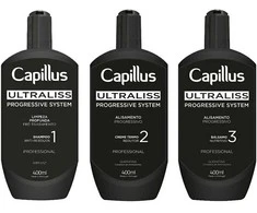 Activeshop Capillus Ultraliss Nanoplastikos rinkinys skirtas plaukų tiesinimo procedūrai, 3x400 ml